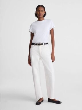 Madewell The Darted Barrel-Leg Jean Vintage Canvas Ecru Size 29 NWOT